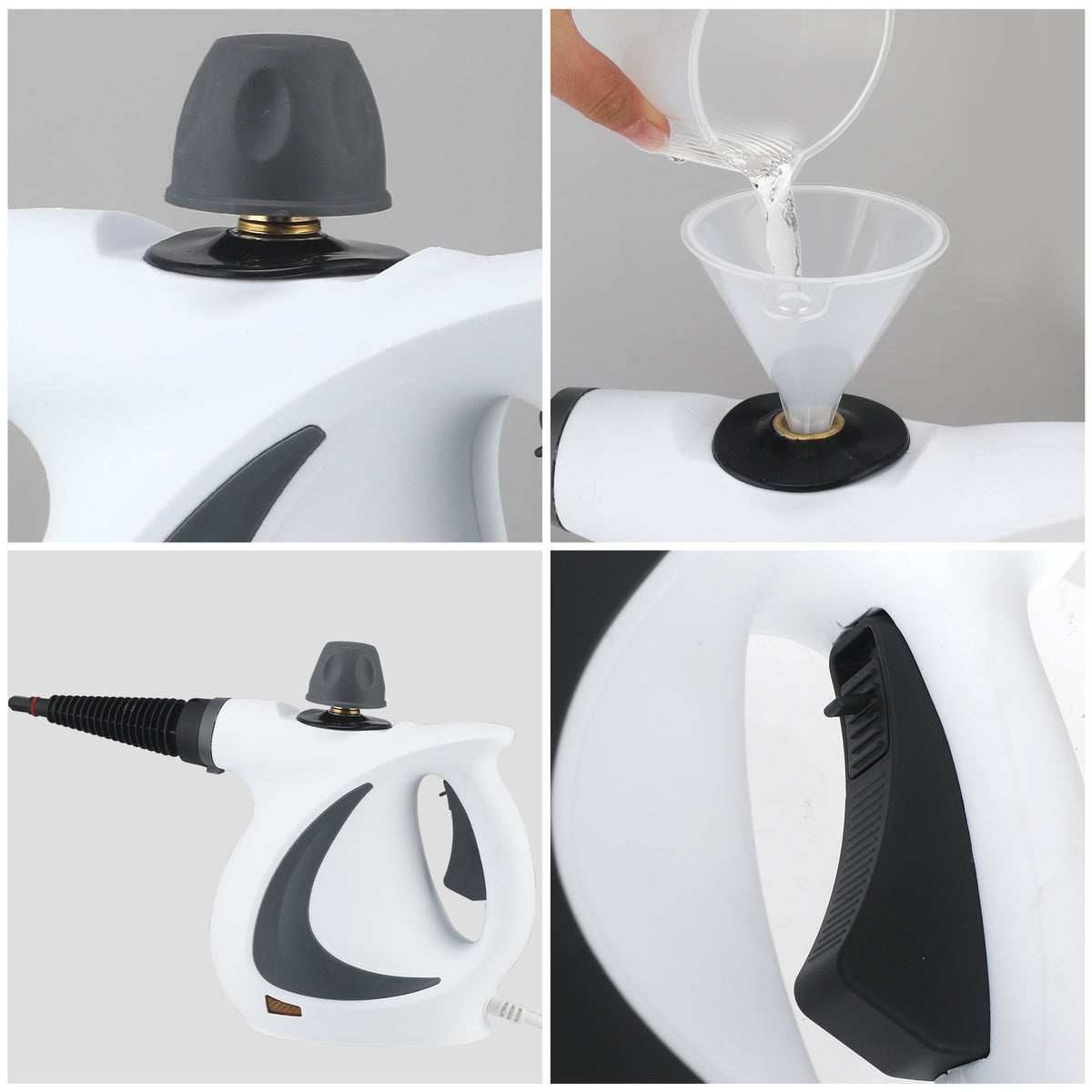 Pink Handheld Steam Cleaner 1050W High Pressure Chemical Free Cleaning Machine with 12 Piece Accessory Set for Kitchen Bathroom Car and Upholstery