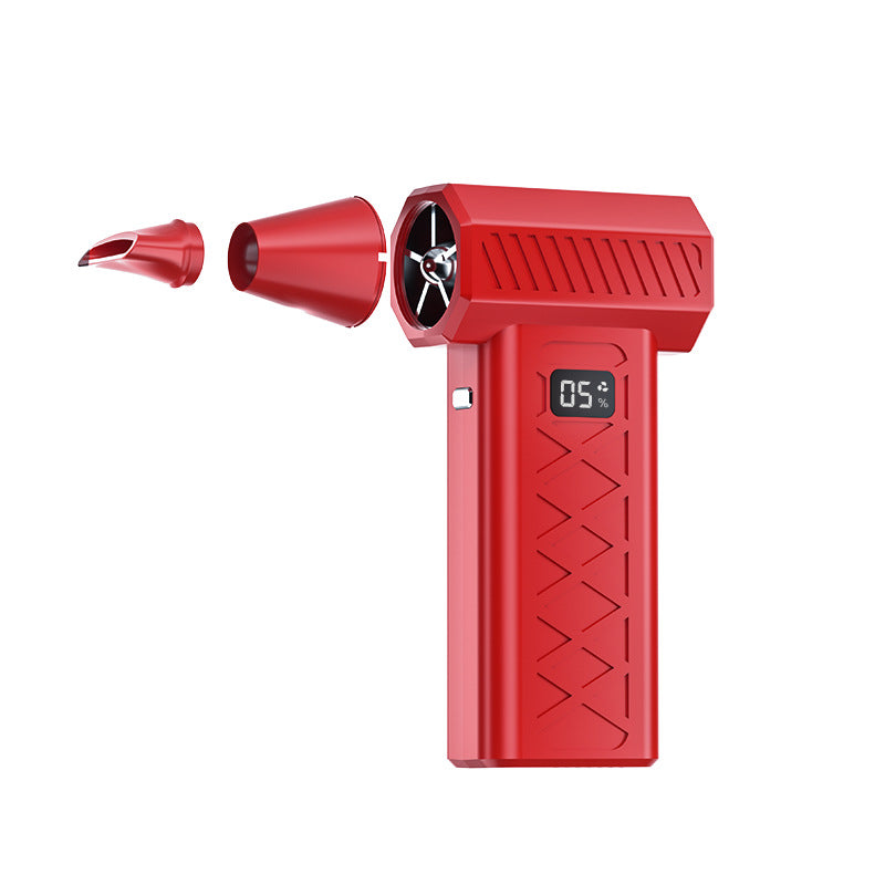 Red High Power Portable Jet Fan Air Blower 130000 RPM Electric Duster for Snow Removal Car Drying Camping and Outdoor Cleaning