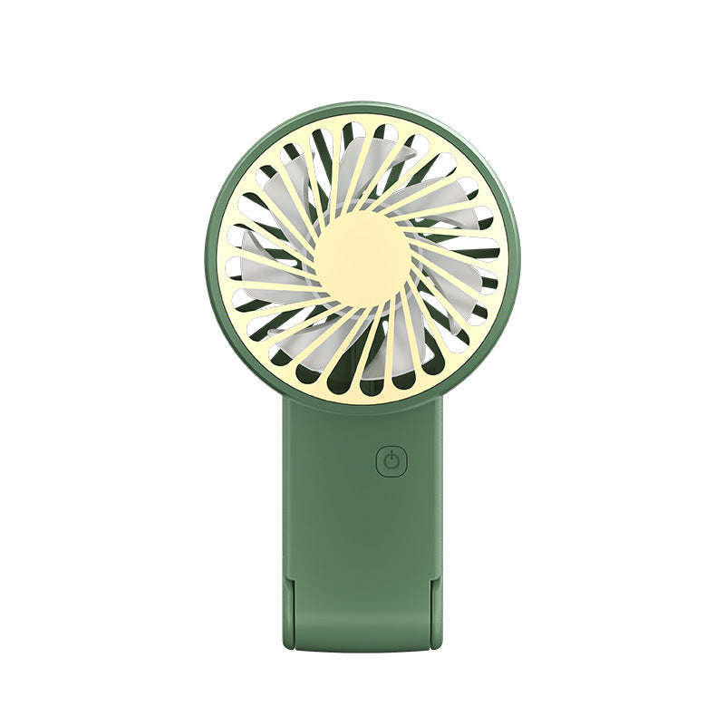Green 2 Pack Mini Portable Handheld Fan Foldable Desktop Personal Fan USB Rechargeable Pocket Fan with 3 Speeds for Travel Office and Outdoor