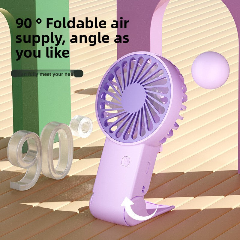 Green 2 Pack Mini Portable Handheld Fan Foldable Desktop Personal Fan USB Rechargeable Pocket Fan with 3 Speeds for Travel Office and Outdoor