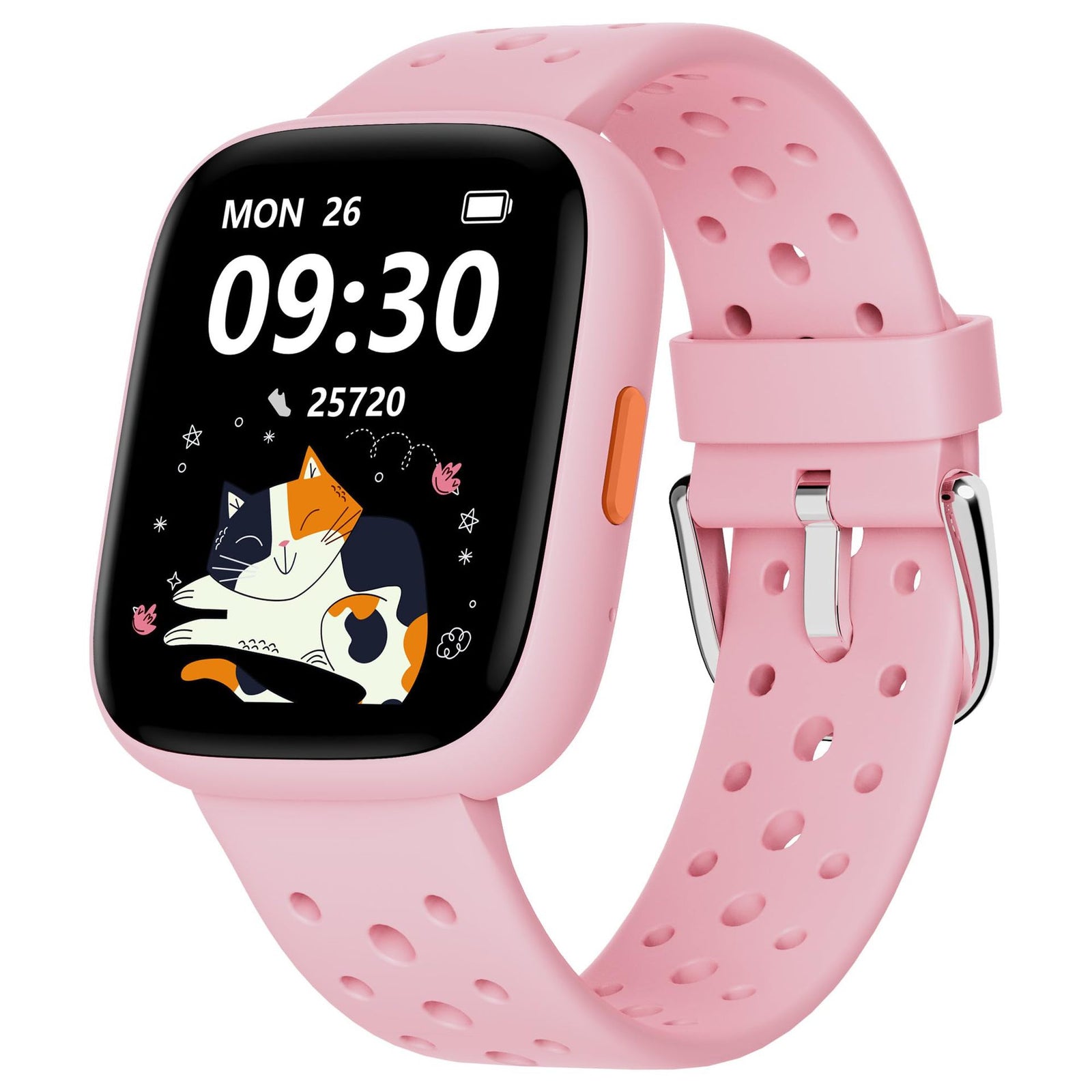 Pink Kids Smart Watch Fitness Tracker with Pedometer Heart Rate Monitor and 14 Sport Modes IP68 Waterproof Watch for Boys and Girls