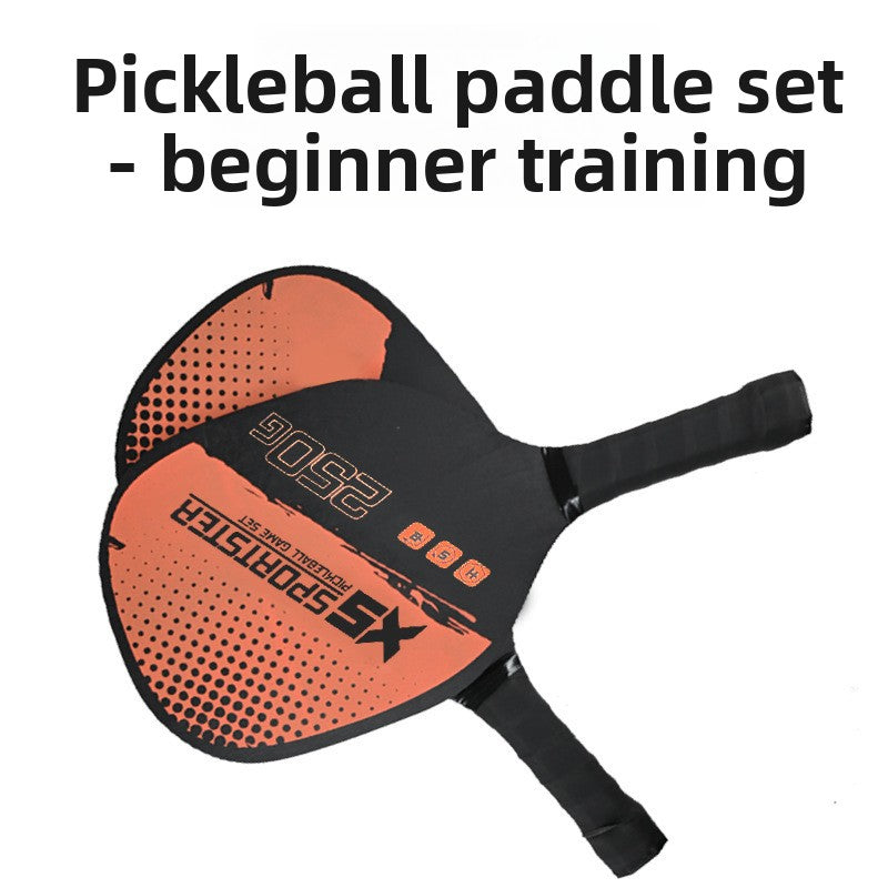 Yellow Pickleball Paddles Set of 2 Lightweight Wood Rackets with 4 Pickleballs and Carry Bag Outdoor Sports Equipment for Beginners