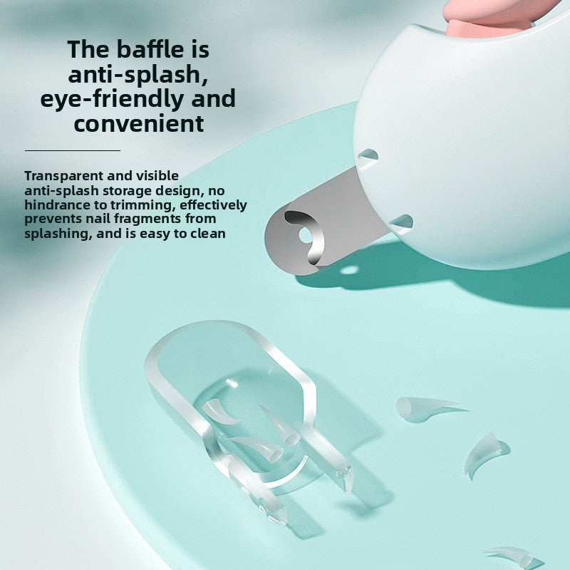 2-PCS Green Adjustable Pet Nail Clipper with Safety Guard Professional Cat Dog Claw Trimmer with Hidden Nail File and Splash Proof Box