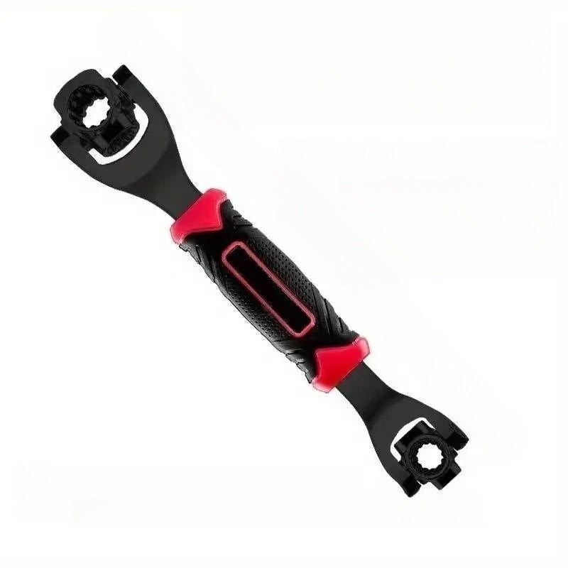 Black Universal Socket Wrench 360 Degree Rotating Head Multifunctional Dog Bone Spanner for Home and Auto Repair