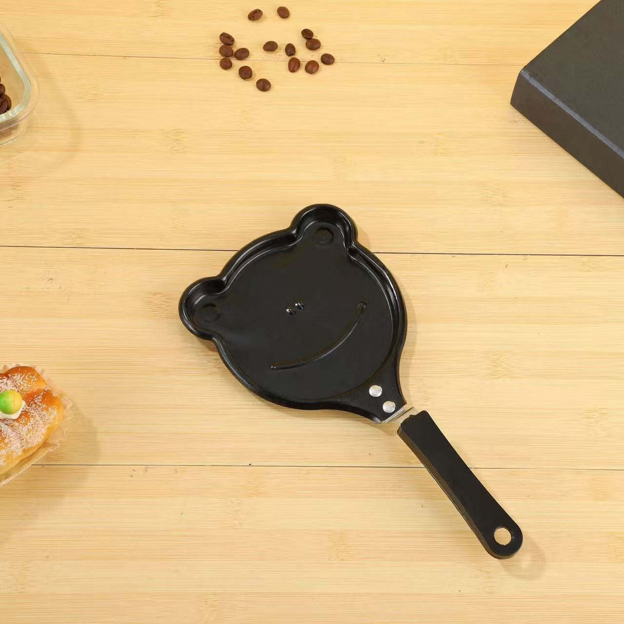 2-PCS Mini Non-Stick Egg Frying Pan Cartoon Shaped Omelette Cooker Mould for Breakfast Pancakes and Creative Cooking(Frog)