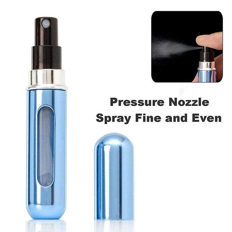 5-Pcs Black 5ml Refillable Perfume Atomizer Portable Bottom Fill Travel Spray Bottle for Fragrance and Aftershave Australian Travel Essential