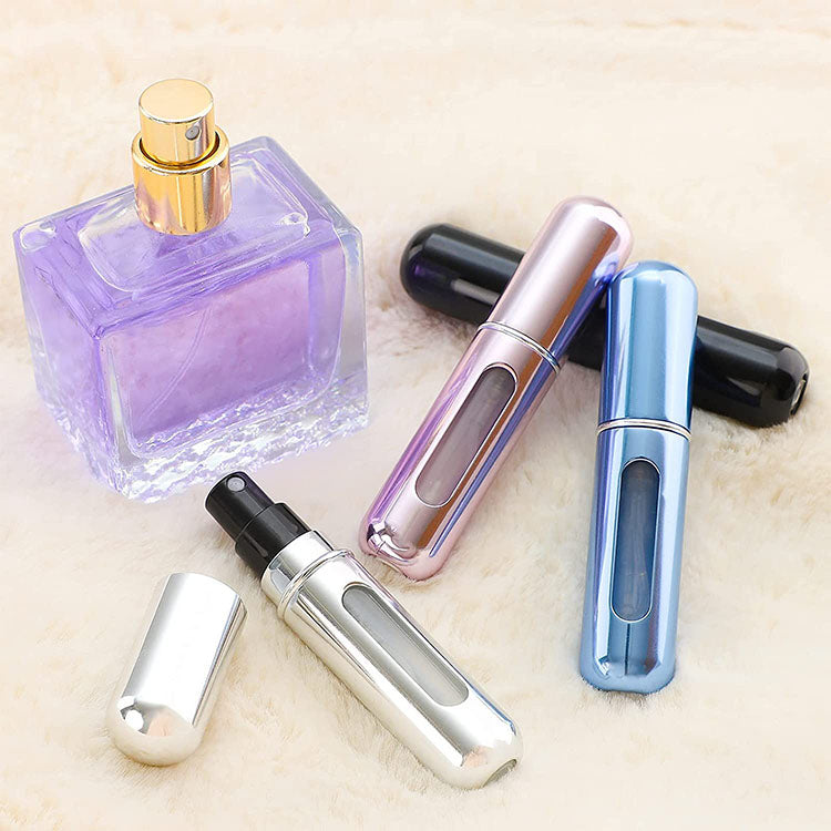 5-Pcs Black 5ml Refillable Perfume Atomizer Portable Bottom Fill Travel Spray Bottle for Fragrance and Aftershave Australian Travel Essential