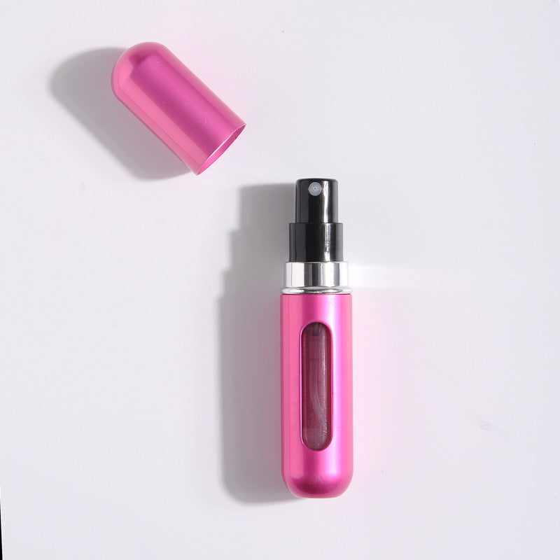5-Pcs Rose red 5ml Refillable Perfume Atomizer Portable Bottom Fill Travel Spray Bottle for Fragrance and Aftershave Australian Travel Essential
