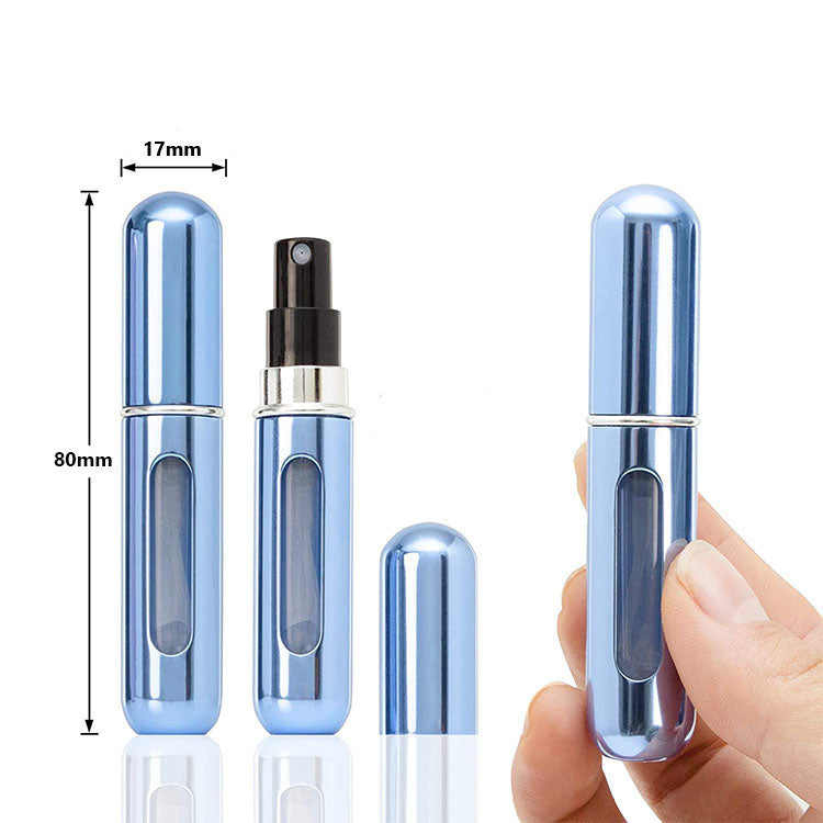 5-Pcs Green 5ml Refillable Perfume Atomizer Portable Bottom Fill Travel Spray Bottle for Fragrance and Aftershave Australian Travel Essential