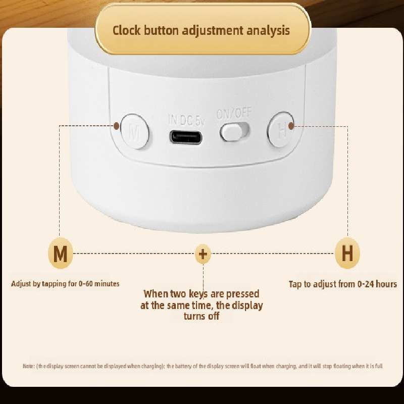 White Rechargeable LED Night Light with Remote Control Digital Clock Display 3 Color Modes Stepless Dimming Bedside Lamp for Nursing Camping Australia