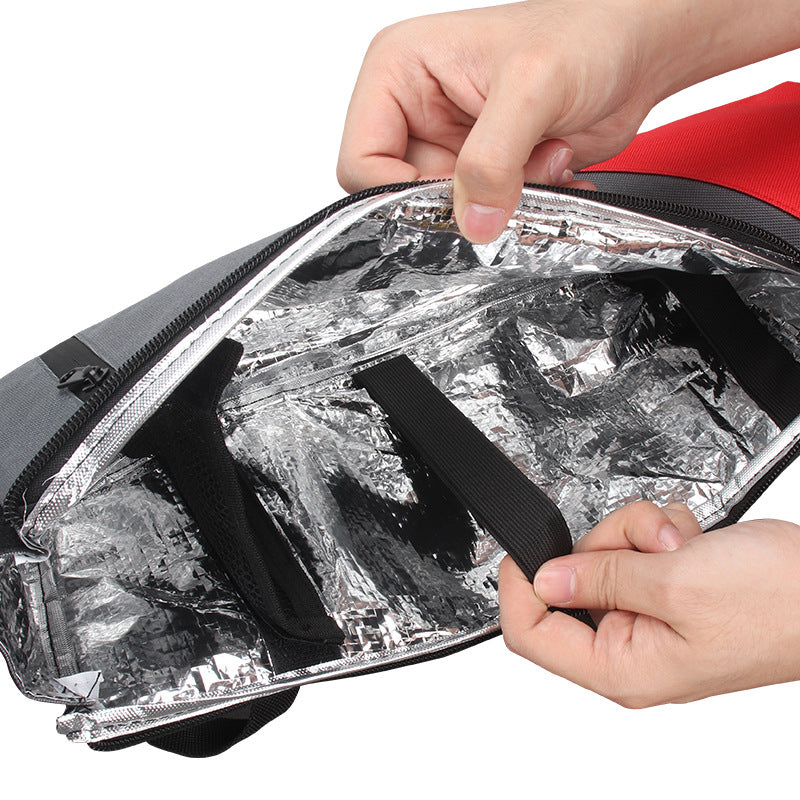 Black and Grey Insulated Golf Cooler Bag Portable Thermal Carrier Holds 6 Cans or 2 Wine Bottles with Shoulder Strap for Australian Golf Course and BBQ