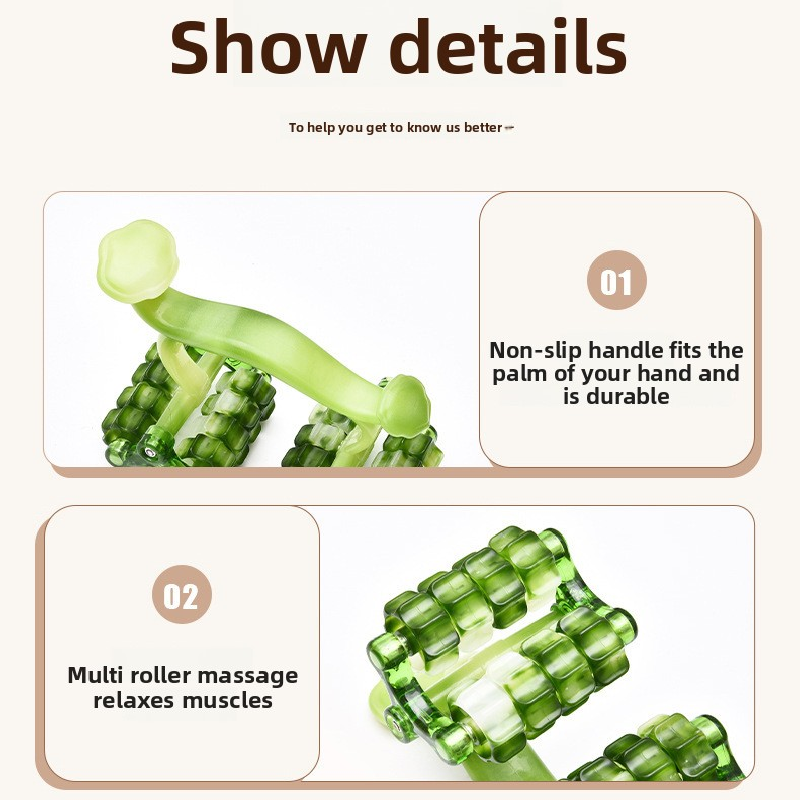 2-Pcs Orange Manual Roller Massager Handheld Full Body Relaxation Tool for Back Waist Legs Moon Car Design Ergonomic Deep Tissue Massage for Australian Homes