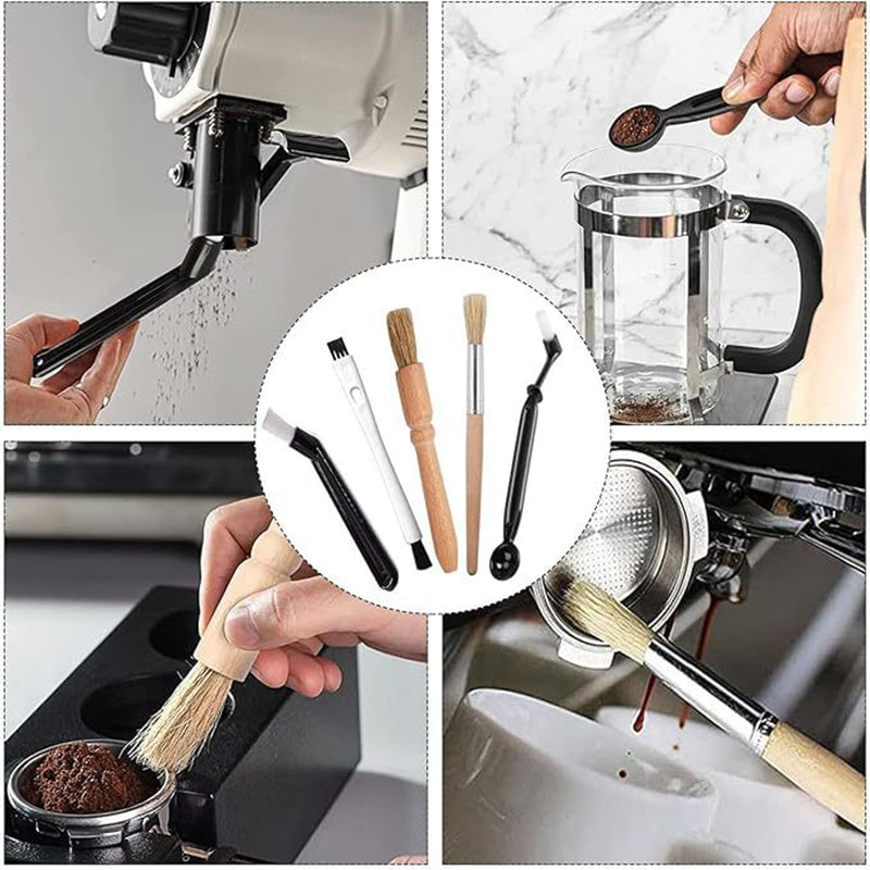 15 Piece Coffee Machine Cleaning Brush Set Barista Kit for Espresso Machines and Grinders Group Head and Steam Wand Cleaner Australian Home Barista Essential
