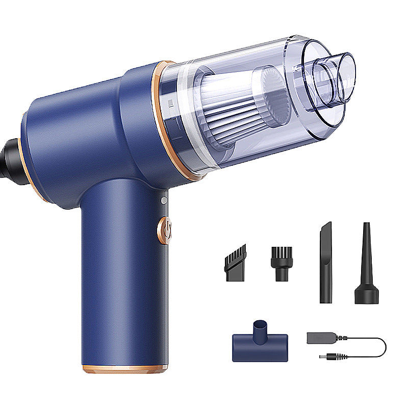 Cordless Handheld Car Vacuum Cleaner 2-in-1 Air Duster Blower 120W High Power Portable Mini Detailer for Auto Home Office Morant Blue