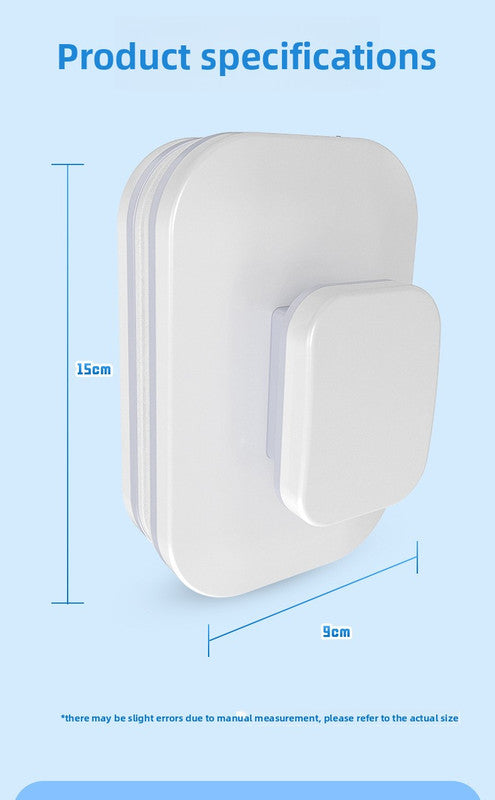 Magnetic Double Sided Window Cleaner for 18-30mm Double Glazed Glass High Rise Safety Wiper Tool White