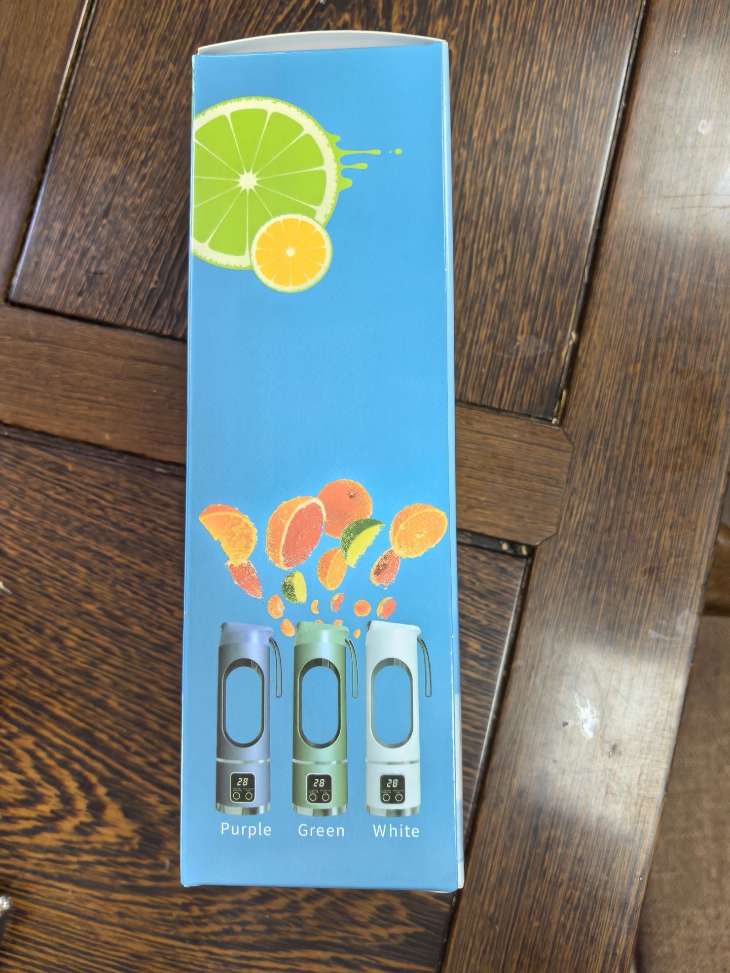 Portable Blender USB Rechargeable Juicer Cup Personal Smoothie Maker with Digital Display and Stainless Steel Blades White Ideal for Travel Gym and Office