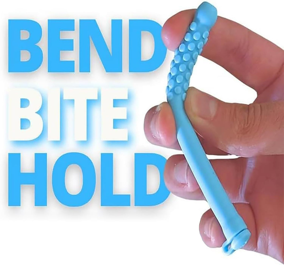 5 Pack Mint Essential Oil Breathing Sticks Silicone Chew Tubes for Oral Fixation Stress Relief &amp; Quit Smoking Support Blue