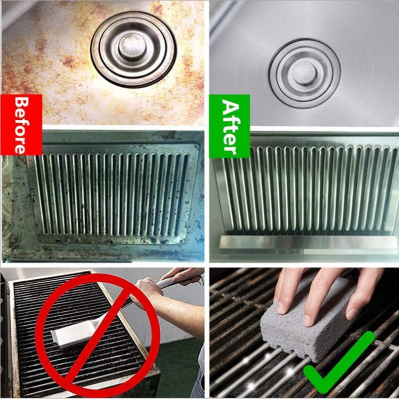 5 Pack Grill Cleaning Brick Pumice Stone BBQ Cleaner Block Heavy Duty Grease Remover for Griddle Stove and Kitchen Sink