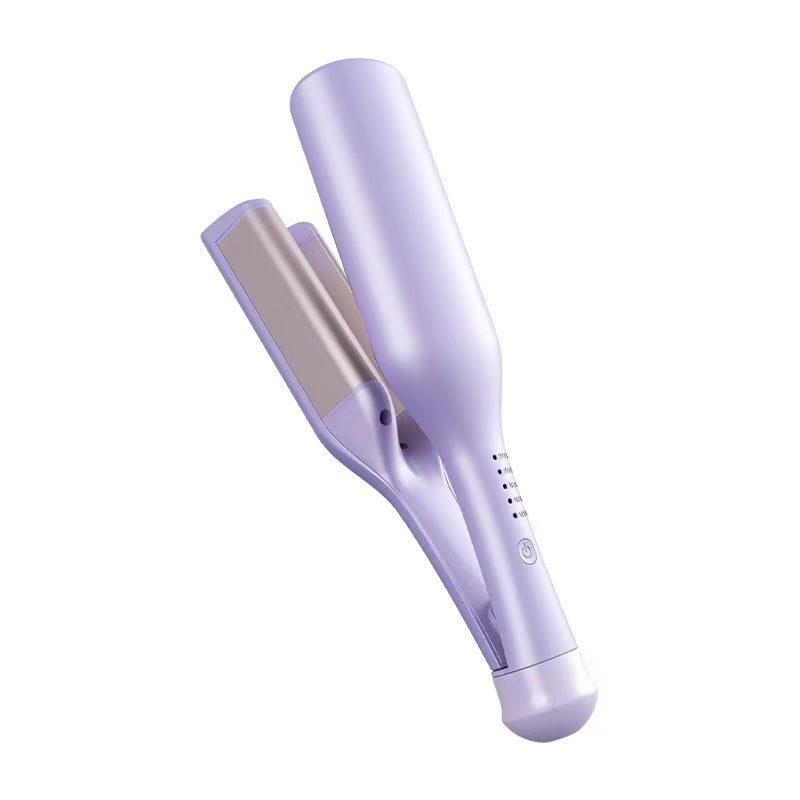 32mm French Style Deep V Hair Waver Mermaid Curls Iron Fast Heating Ceramic Styling Tool for Big Waves Purple AU Plug