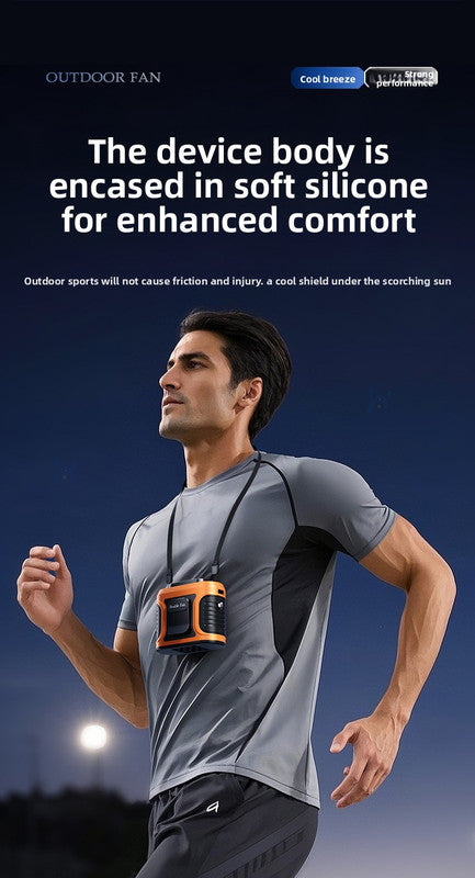 Waist Clip Fan 6000mAh Rechargeable Portable Personal Fan with Dual Outlet 13500RPM High Speed Airflow for Outdoor Work Green