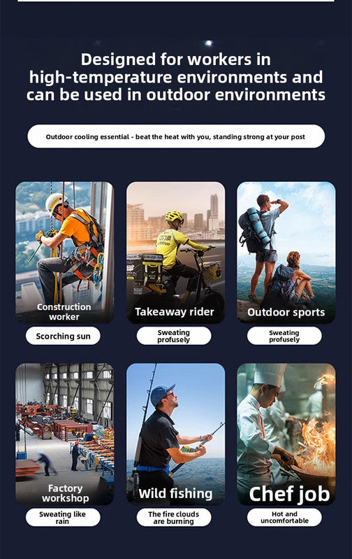 Waist Clip Fan 6000mAh Rechargeable Portable Personal Fan with Dual Outlet 13500RPM High Speed Airflow for Outdoor Work Green