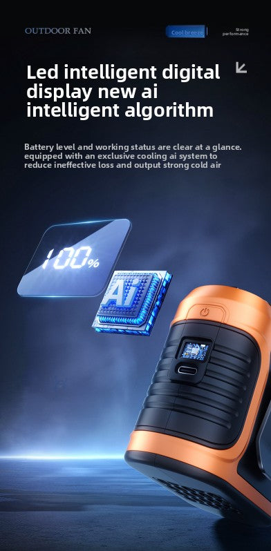 Waist Clip Fan 6000mAh Rechargeable Portable Personal Fan with Dual Outlet 13500RPM High Speed Airflow for Outdoor Work Green