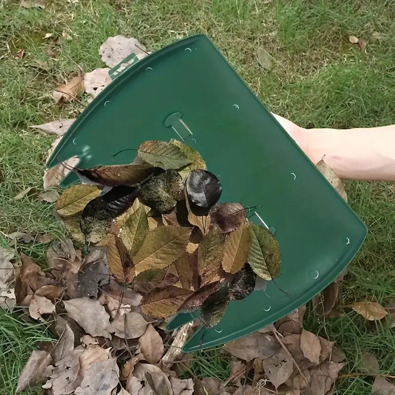 Pair of Horticultural Leaf Rake Hand Tools Set Large Plastic Claw Grabber Ideal for Collecting Yard Debris, Grass Clippings, and Scraps Army green