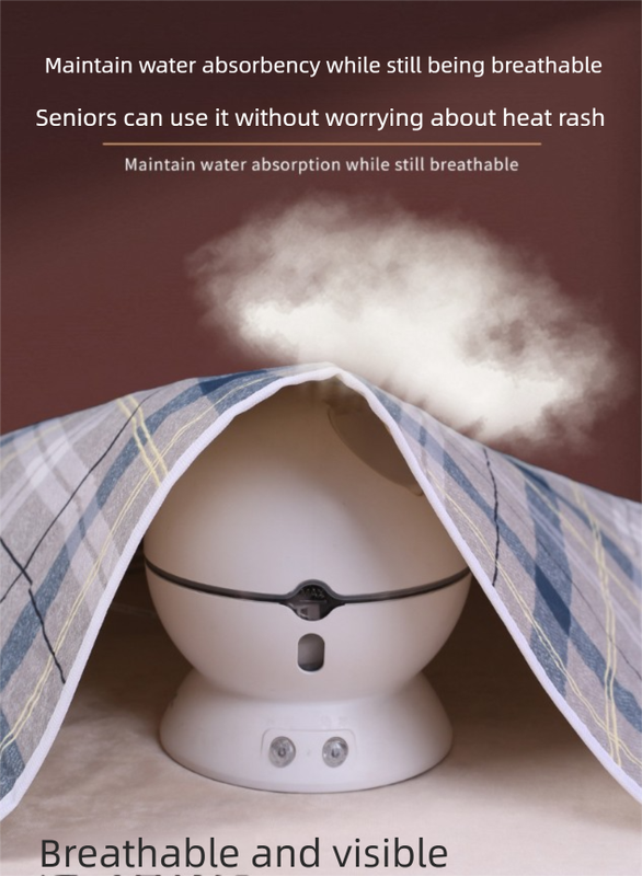 Washable Incontinence Bed Pad 100x150cm Reusable Waterproof Mattress Protector with Non-Slip Backing 4-Layer Absorbent Underpad for Elderly and Adults Smoky gray