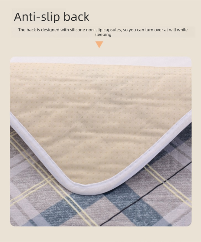 Washable Incontinence Bed Pad 115x200cm Reusable Waterproof Mattress Protector with Non-Slip Backing 4-Layer Absorbent Underpad for Elderly and Adults Smoky gray