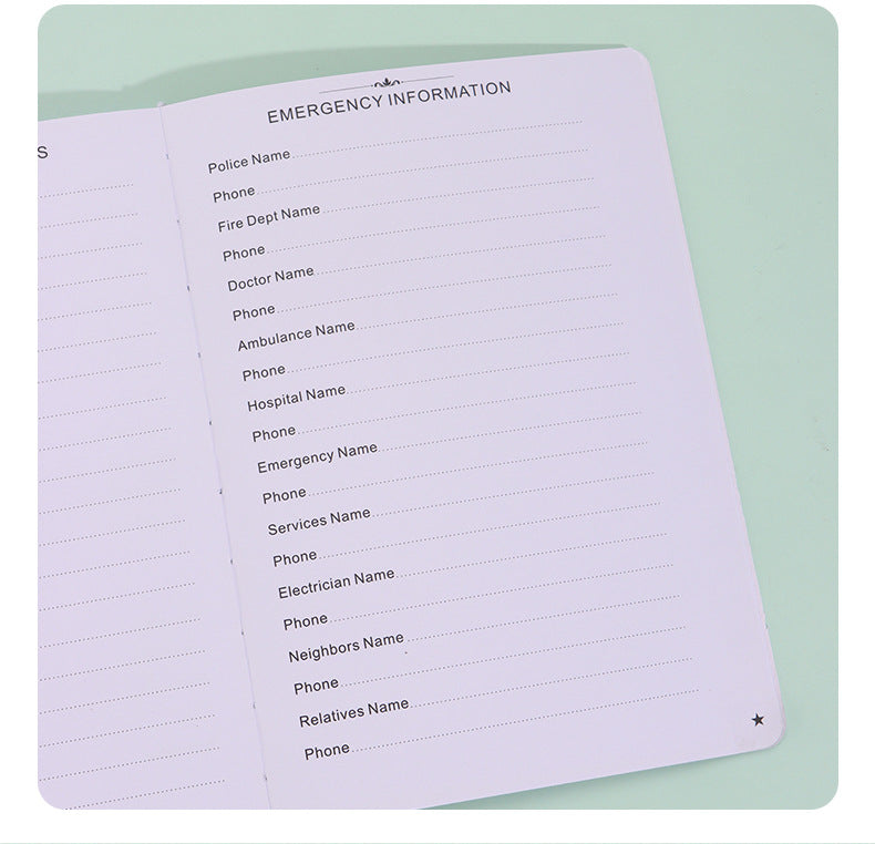 Black Address Book with Alphabetical Tabs B6 Hardcover Telephone & Contact Organizer with Pen Holder & Elastic Band for Home Office