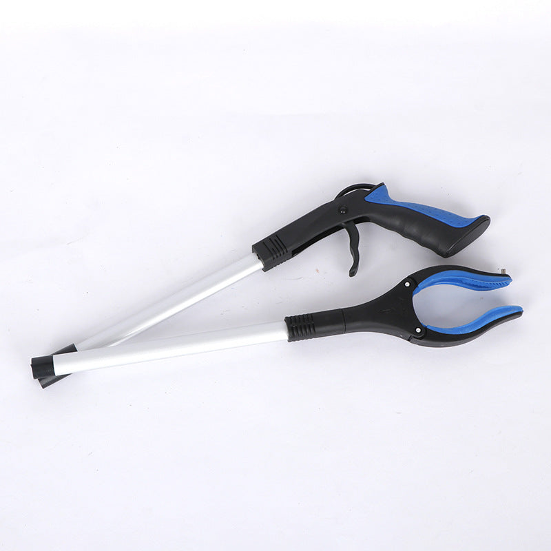 Blue and Black Handle Foldable Grabber Reacher Tool - 83cm Aluminium Litter Picker with Magnetic Tip - Lightweight Mobility Aid for Garden & Home Rubbish Cleanup