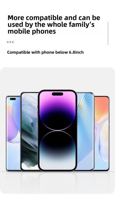 Waterproof Shower Phone Holder Wall Mount with Aromatherapy - 360° Rotating & Retractable Anti-Fog Case - Drill-Free Bathroom & Kitchen Mobile Stand - Purple