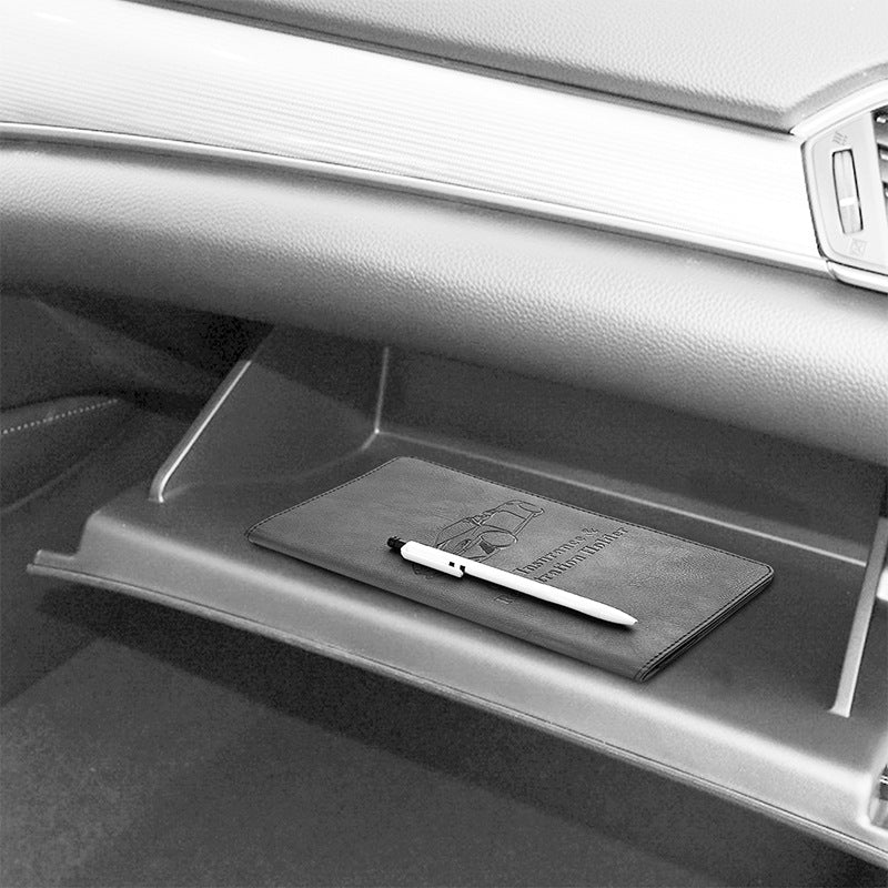 Car Registration and Insurance Holder Silver Glitter - Bling Vehicle Document Wallet - Slim Glove Box Organiser for Rego Papers & Travel IDs - Sparkle PU Leather Case