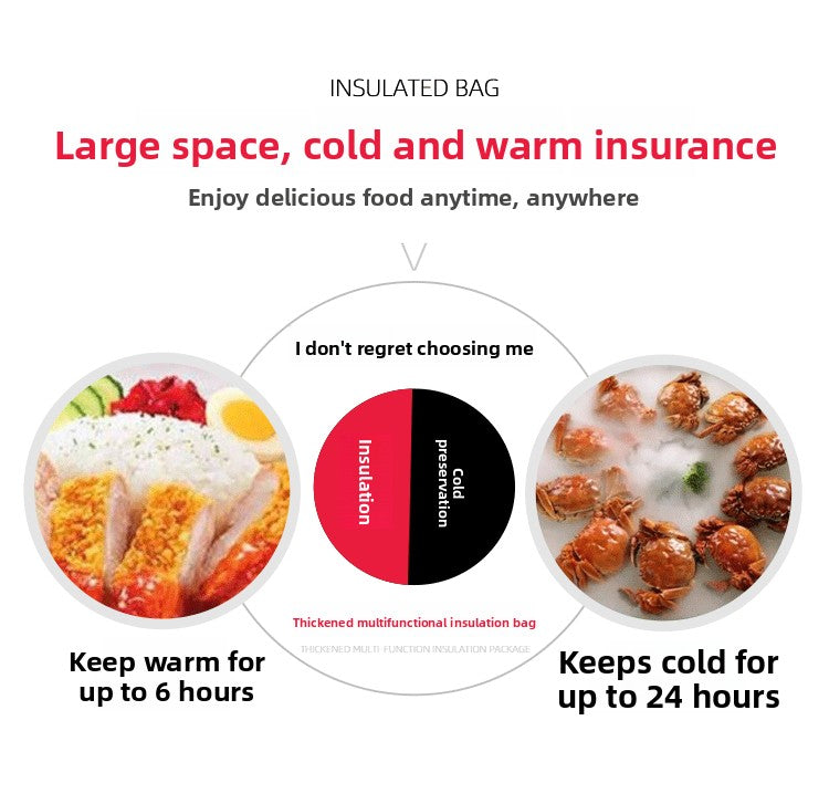 Large Insulated Lunch Bag with Shoulder Strap - Black and White Stripe Thermal Cooler Tote for Work, School or Beach Picnics - Waterproof 600D Oxford Fabric