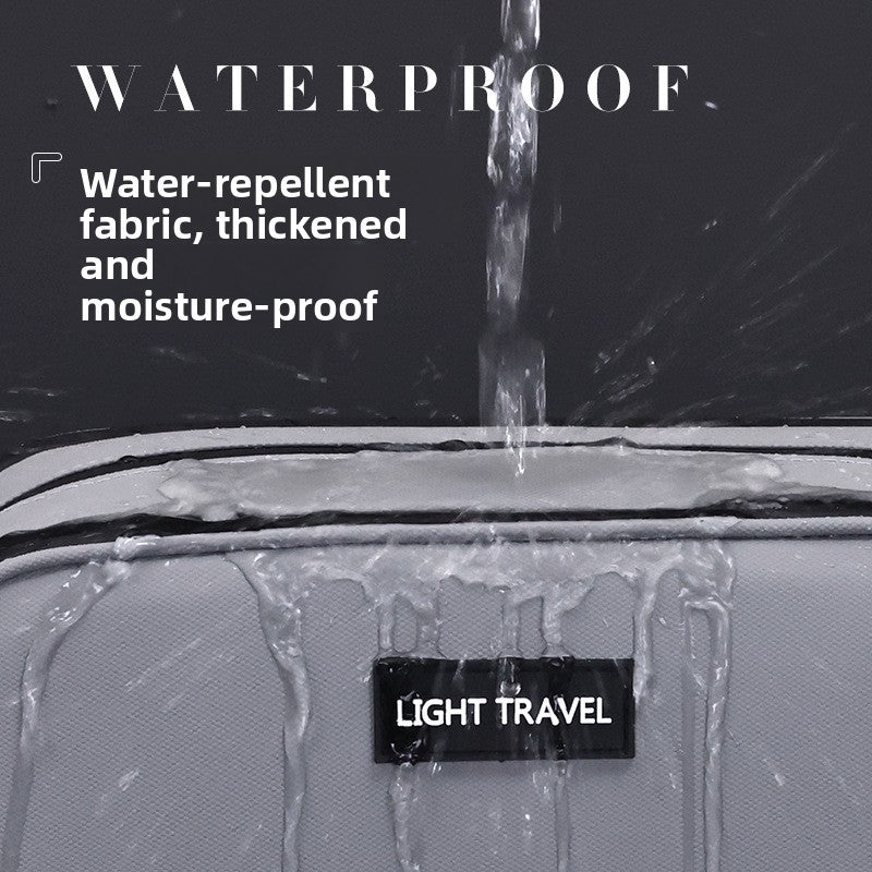 Large Waterproof Men's Toiletry Bag 3-Layer Travel Dopp Kit with Wet Dry Separation Portable Shower Organiser for Gym Business & Holiday Grey