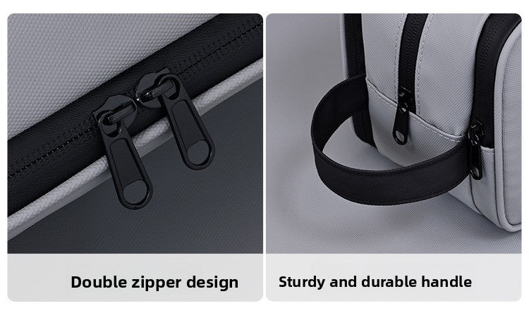 Large Waterproof Men's Toiletry Bag 3-Layer Travel Dopp Kit with Wet Dry Separation Portable Shower Organiser for Gym Business & Holiday Grey