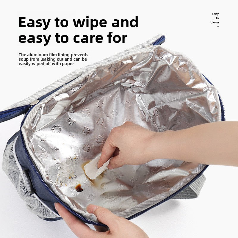 Insulated Lunch Bag Thermal Cooler Tote with Adjustable Shoulder Strap Waterproof Lining for Work School & Picnics Purple Small