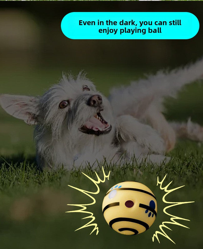 2 Pack Interactive Dog Giggle Ball Toy 8.8cm - Wobble Sound Fetch Toy for Puppies & Small to Medium Dogs - No Batteries Required - Green