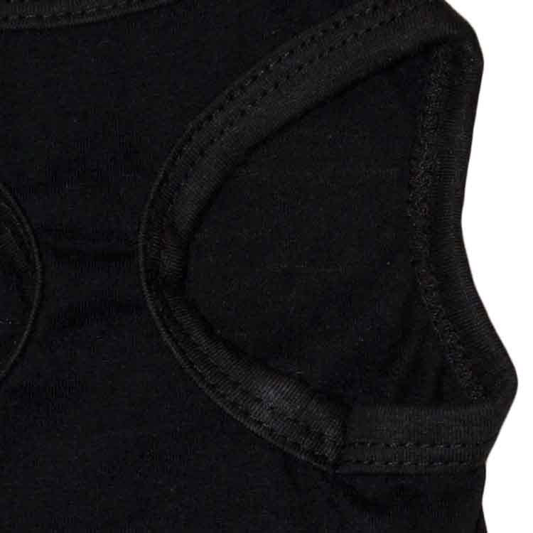 2 Pack Dog Security Vest Black - Breathable Cotton Summer Pet T-Shirt - Sleeveless Funny Costume for Small to Medium Dogs & Cats - Size L