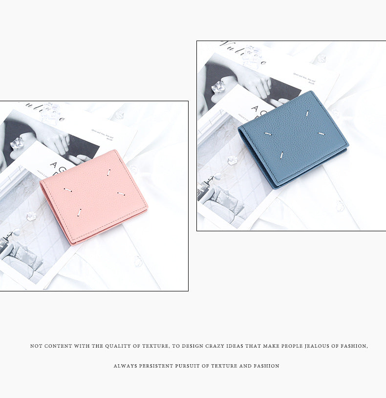 Women's Genuine Leather Bi-fold Wallet - Slim Short Purse with Coin Pocket & RFID Blocking - Soft Cowhide Minimalist Card Holder - Yellow