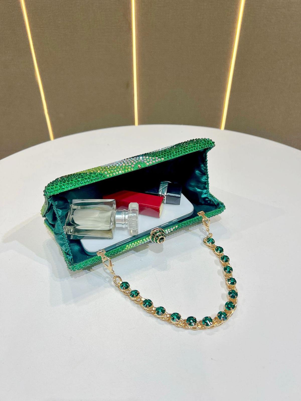 Luxury Black Rhinestone Evening Clutch Bag Women Crystal Sparkle Formal Purse with Chain Strap for Wedding Party Prom