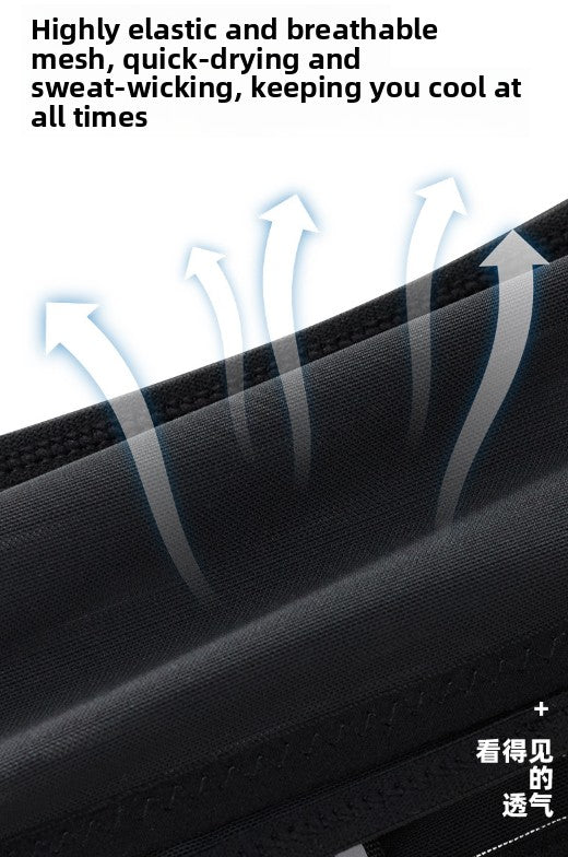 WRELS Trail Running Waist Belt - Lightweight Mesh Hydration Pack with Trekking Pole Holder - Anti-Bounce Phone Storage for Marathon & Hiking - Gray Size S (67-75cm)