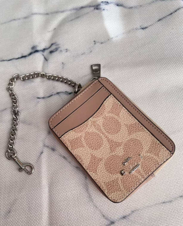 2 Pack Women's Mini Zip Card Holder & Coin Purse with Keychain - Signature Milk Tea & Tri-Colour Block - Compact ID Wallet for Travel & Commuting