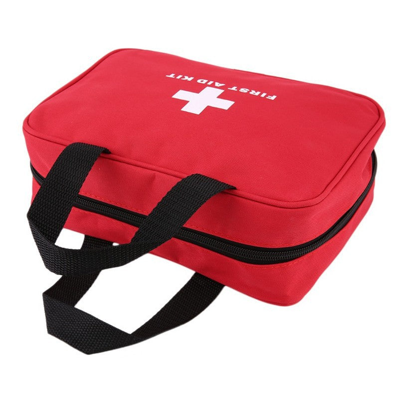 Large Empty First Aid Kit Bag Waterproof Nylon Emergency Medical Storage Case Portable Organiser for Home Car Camping Travel 26cm Red