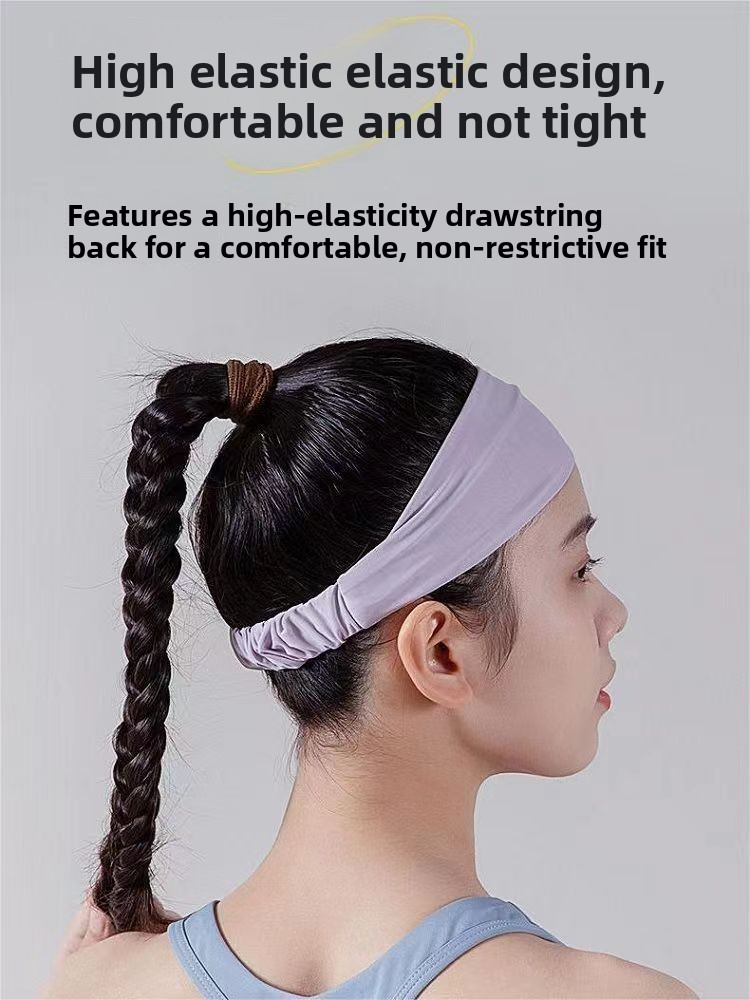 2 Pack Sports Headband with Silicone Sweat Guide Non-Slip Moisture Wicking Hair Band for Running Yoga Gym Fitness Quick Dry Breathable (Black & Purple)