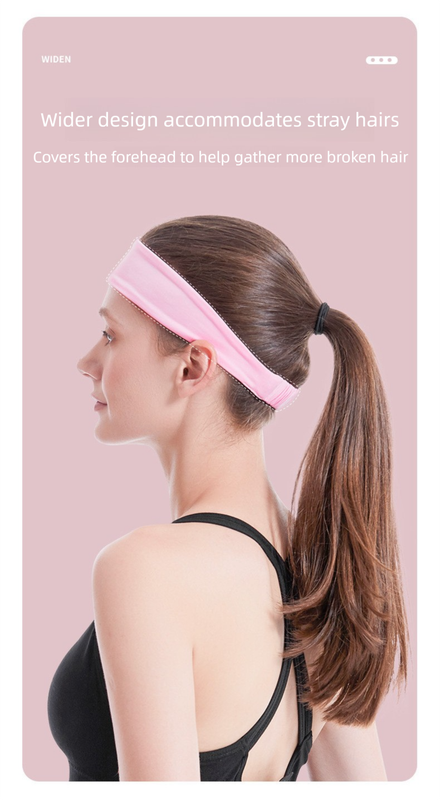 2 Pack Sports Headband with Silicone Sweat Guide Non-Slip Moisture Wicking Hair Band for Running Yoga Gym Fitness Quick Dry Breathable (Black & Purple)