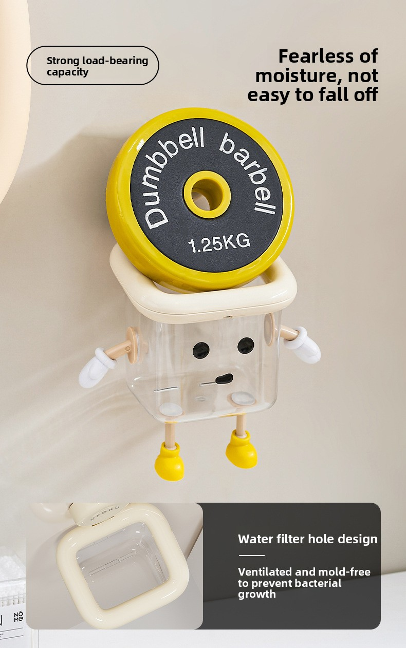 3 PCS Suction Cup Bathroom Organizer Wall Mounted Toothbrush Holder No Drill Storage Caddy with Drainage for Electric Toothbrush Razor Toothpaste Cream White