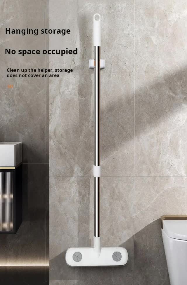 2-in-1 Window Fly Screen Cleaner Brush with Extendable 82cm Stainless Steel Handle and Wall Mount Clip Multifunctional Mesh Cleaning Tool for Wet and Dry Use