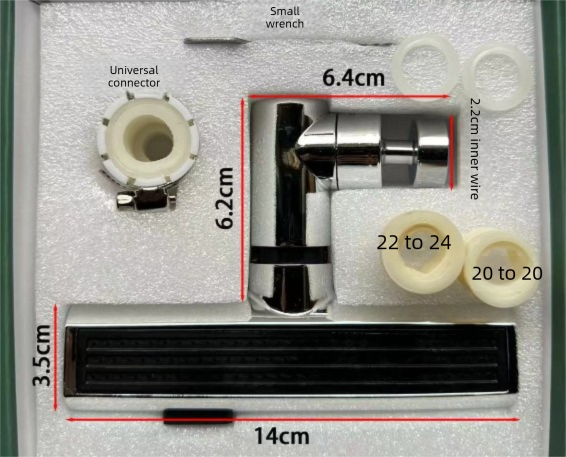 Waterfall Kitchen Tap Extender 360 Swivel Faucet Aerator Attachment 3 Spray Modes High Pressure Splash Proof Sink Nozzle with Universal Adapters Chrome Finish