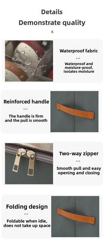 Foldable Shoe Storage Box with Clear Lid 12 Compartment Wardrobe Organiser for Sneakers Flat Sandals 600D Oxford Fabric Container with Handles Grey